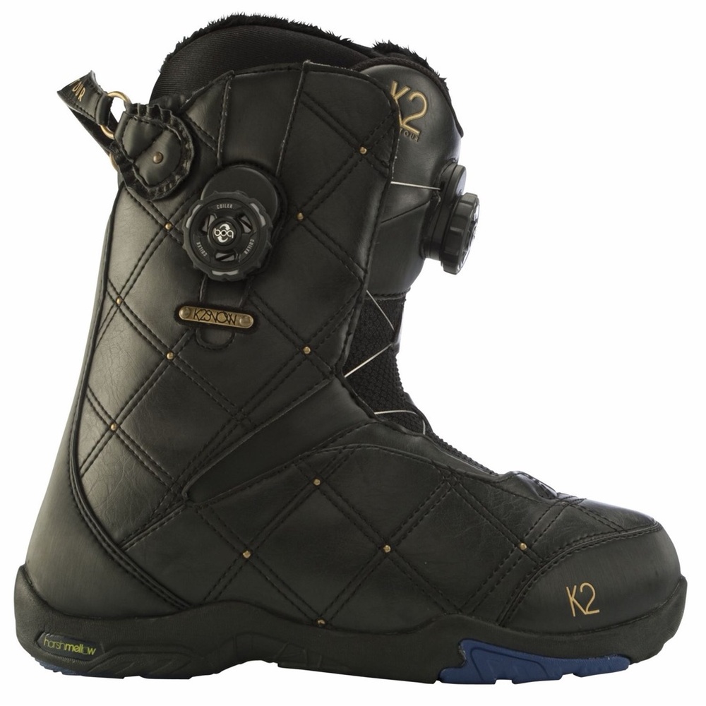 K2 Contour Boa Snowboard Boots Black Blue Sz. 9